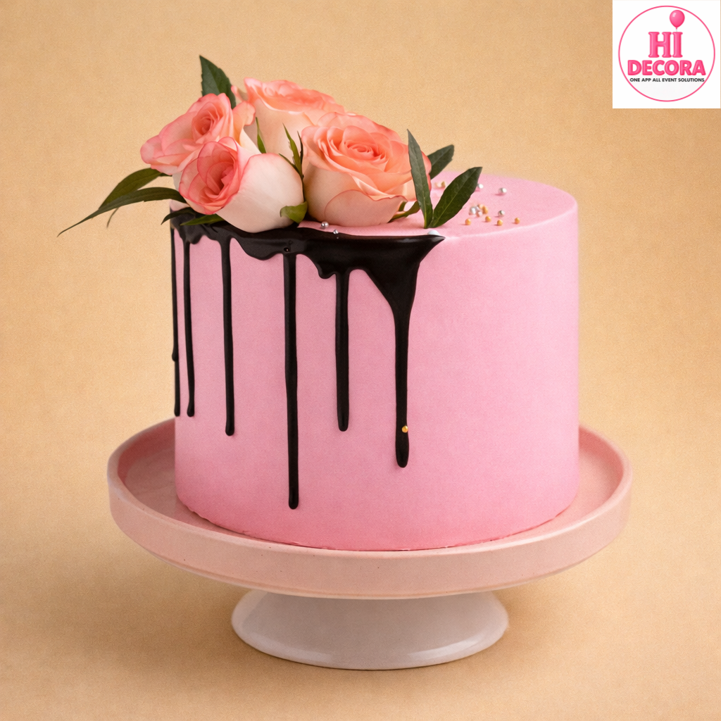 Floral Drip Cake