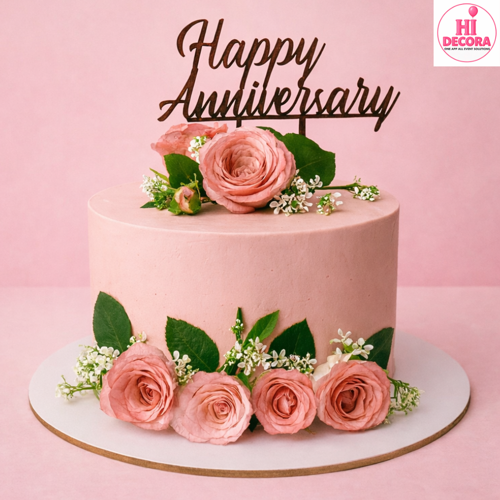 Pink Floral Cake 